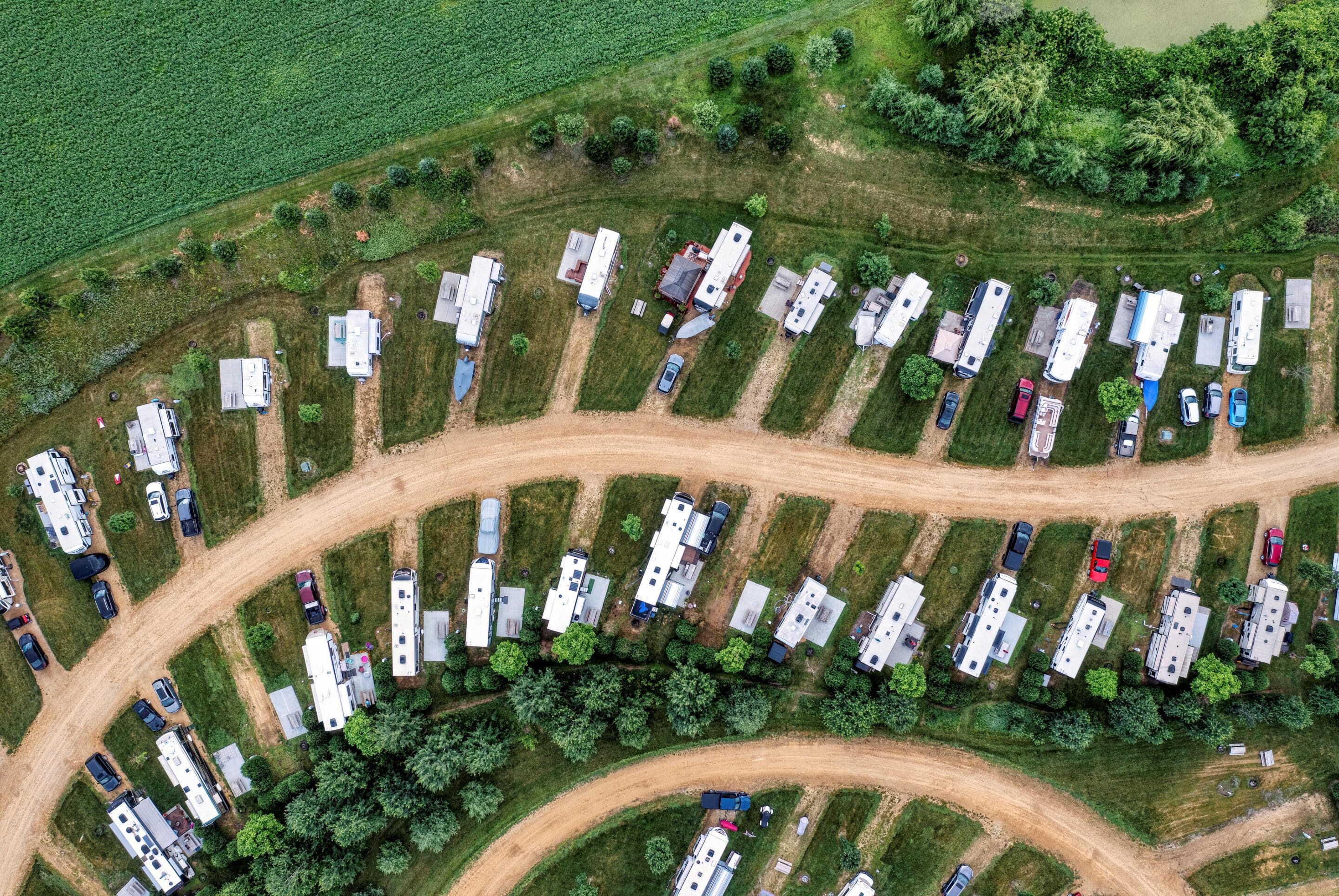 Aerial view of RV Park