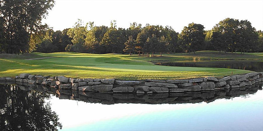 golf course, pond